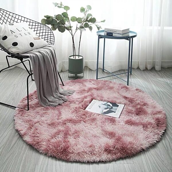 Fluffy Round Rug Carpets for Living Room Decor Faux Fur Rugs Kids Room Long Plush Rugs for Bedroom Shaggy Area Rug Modern Mats