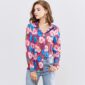 Aachoae Women Blouses 2020 New Floral Printed Long Sleeve Shirt Top Casual Turn Down Collar Office Blouse Shirt Ladies Tunics XL