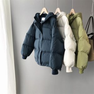 2020 Short Winter Jacket Fashion New Women Down Jacket Simple Design Hooded Coats Warm Thicken Short Casual Down Parka CRRIFLZ