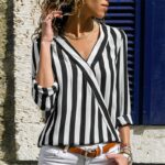 Aachoae-Women-Striped-Blouse-Shirt-Long-Sleeve-V-neck-Shirts-Casual-Tops-Blouse-et-Chemisier-Femme-Blusas-Mujer-de-Moda-2020