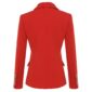 New Fashion 2020 Fall Winter Baroque Designer Blazer Women's Metal Lion Buttons Double Breasted Blazer Jacket Outer Coat Red