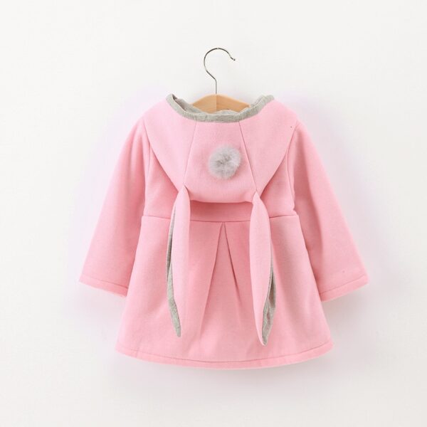 Winter autumn baby girls coat Long sleeve 3D Rabbit ears fashion casual hoodies kids clothes clothing children Outerwear