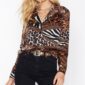 Aachoae Leopard Blouse 2020 Casual Women Tops Blouse Shirt Vintage Long Sleeve Shirt Turn Down Collar Chemisier Femme Plus Size