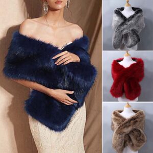 Fur Faux Winter Bolero Women Bridal Shawl Wedding Cape In Stock Bridal Cloaks Wedding Coat Jacket For Evening Party