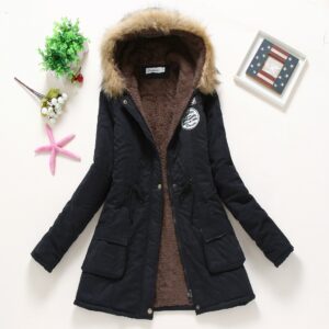 Fitaylor New Winter Padded Coats Women Cotton Wadded Jacket Medium Long Parkas Thick Warm Hooded Quilt Snow Outwear Abrigos