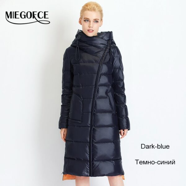 MIEGOFCE 2020 Fashionable Coat Jacket Women's Hooded Warm Parkas Bio Fluff Parka Coat Hight Quality Female New Winter Collection