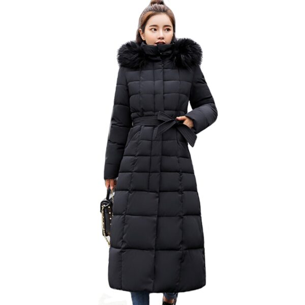 X-Long 2019 New Arrival Fashion Slim Women Winter Jacket Cotton Padded Warm Thicken Ladies Coat Long Coats Parka Womens Jackets
