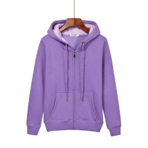 Women's hoodie sweatshirt, fall and winter long-sleeved zipper with cap thickening warm jacket warm women's track suit Harajuku