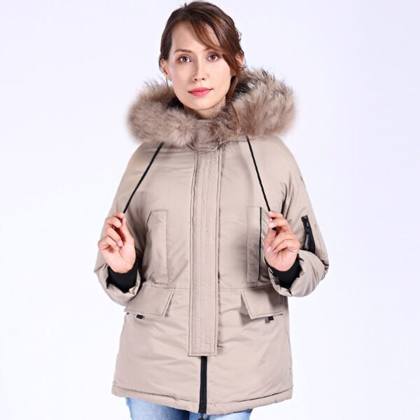 2020 New High Quality Raccoon Fur Winter Jacket Women Plus Size Casual Bio fluff Thick Parka Hooded Warm Winter Coats Outerwear