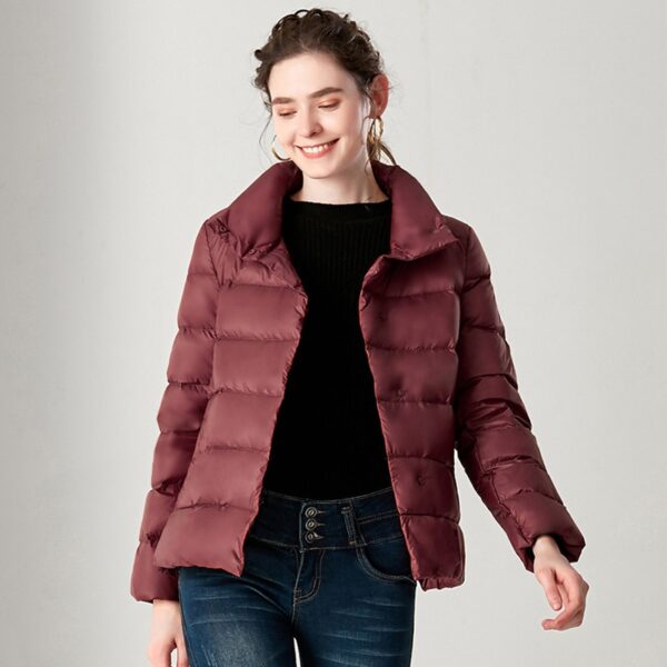 New Winter Women Ultra Light Down Jacket Stand Collar Coat Brand Jackets Weightless Parkas Bread Collar Warmness Puffer Jacket