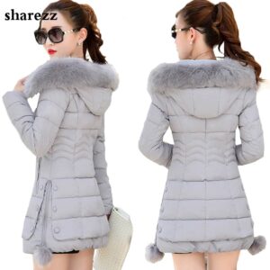 2020 Faux Fur Parkas Women Down Jacket Plus Size Womens Parkas Thicken Outerwear hooded Winter Coat Female Jacket Cotton padded