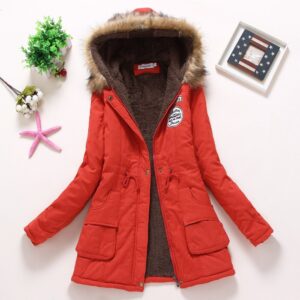 Fitaylor New Winter Padded Coats Women Cotton Wadded Jacket Medium Long Parkas Thick Warm Hooded Quilt Snow Outwear Abrigos