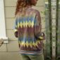 Aachoae Women Blouses 2020 Geometric Print Long Sleeve Shirt Casual Loose Stand Collar Blouse Top Streetwear Women Tunic Blusas