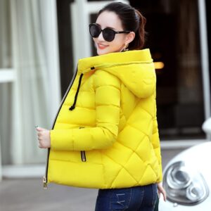 2020 Winter Jacket women Plus Size Womens Parkas Warm Outerwear solid hooded Coats Short Female Slim Cotton padded Casual tops