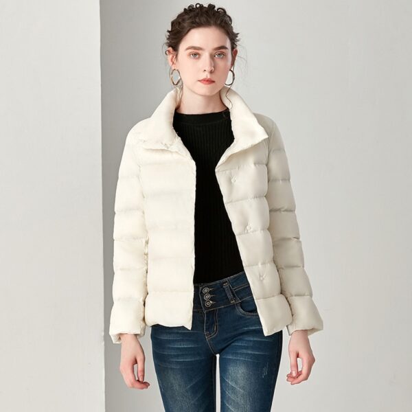 New Winter Women Ultra Light Down Jacket Stand Collar Coat Brand Jackets Weightless Parkas Bread Collar Warmness Puffer Jacket