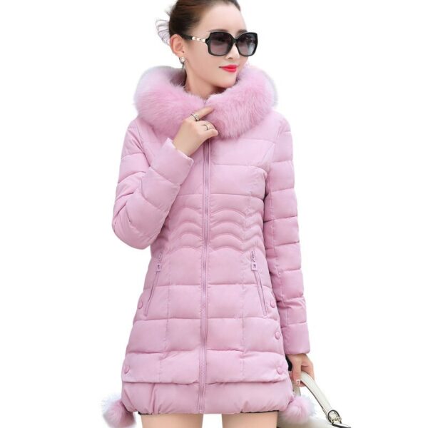 2020 Faux Fur Parkas Women Down Jacket Plus Size Womens Parkas Thicken Outerwear hooded Winter Coat Female Jacket Cotton padded