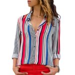 Aachoae-Blouses-Women-2020-Long-Sleeve-Striped-Shirt-Turn-Down-Collar-Lady-Office-Shirt-Autumn-Blouse-Top-Blusas-Mujer-Plus-Size