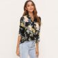 Aachoae Vintage Floral Printed Blouse Women Long Sleeve Casual Shirt Turn Down Collar Plus Size Office Tops For Ladies Blusas