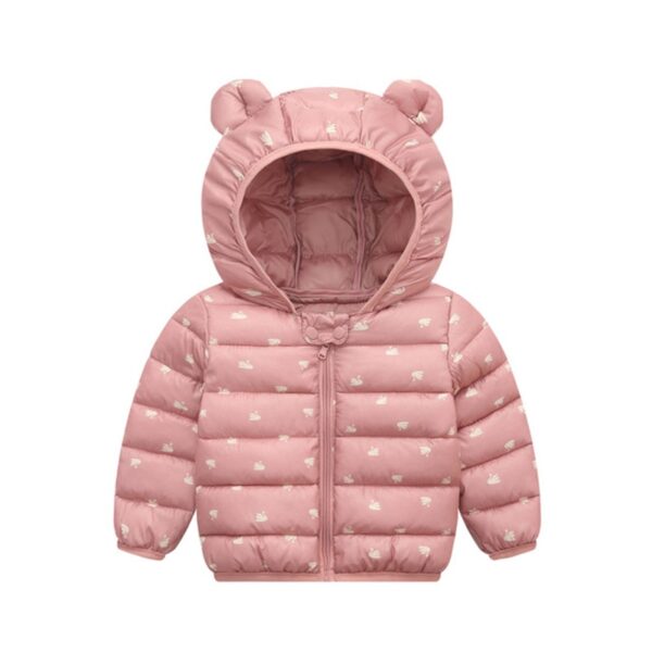 Baby Girls Hooded Down Jackets For Kids Coats Autumn Boys Cartoon Warm Jacket Coat Jacket Toddler Girl Zipper Jacket Outerwear