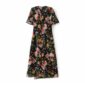 Aachoae Chiffon Floral Print Boho Dresses Women V Neck Elegant Long Wrap Dress Summer Short Sleeve Casual Beach Dress Sundress