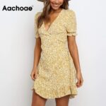 Aachoae-Summer-Casual-V-Neck-Print-Dress-Women-Short-Sleeve-Fashion-Beach-Mini-Dress-Ruffles-Wrap-Dress-Sundress-Vestidos-Mujer