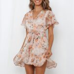 Aachoae-Boho-Floral-Print-Mini-Chiffon-Dress-V-Neck-Flare-Short-Sleeve-Beach-Dress-Summer-Bandage-Ruffle-A-Line-Dress-Robe-Femme
