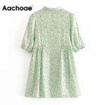 Aachoae-Fashion-Floral-Print-Shirt-Dress-Women-Half-Sleeve-Pleated-Casual-Mini-Dress-Turn-Down-Collar-Loose-Dresses-Summer-2020
