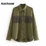 Aachoae-Women-Tassel-Rivet-Stylish-Chic-Jacket-Batwing-Long-Sleeve-Streetwear-Thin-Coat-Turn-Down-Collar-Lady-Tops-Autumn-Spring