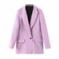 Aachoae Women Office Wear Suit Blazer 2020 Solid Casual Single Breasted Coat Jacket Long Sleeve Notched Collar Pockets Blazers