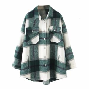 Toppies 2020 Autumn Winter Plaid Oversize Jackets Loose Causal Checker Streetwear Coat