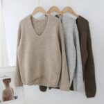 Aachoae-2020-Solid-V-Neck-Pullover-Sweater-Women-Loose-Batwing-Long-Sleeve-Knit-Jumper-Irregular-Hem-Fashion-Sweaters-Female
