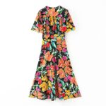 Aachoae-Vintage-A-Line-Printed-Dress-Women-Short-Sleeve-Colorful-Summer-Dress-Ladies-V-Neck-Casual-Midi-Dresses-Vestidos-2020