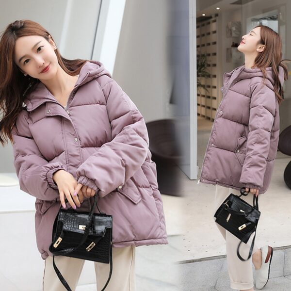 Winter women Parkas coat 2020 casual thicken warm hooded padded jackets Female solid colorful styled outwear snow jacket