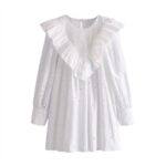 Aachoae-Embroidery-White-Dress-Ruffles-O-Neck-Chic-Mini-Dress-Women-Summer-Long-Sleeve-Hollow-Out-Loose-Cotton-Dress-Vestido