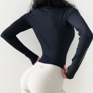 Women's Long Sleeves Crop top Sports Jersey Slim Fit shirt Fitness Yoga Top Winter Workout Jacket Female Gym Shirts