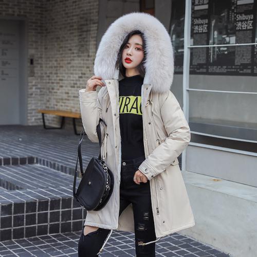 2020 Cotton Liner Warm Coat And Waterproof Jacket Women Plus Size Slim Long Coat Female Winter Big Fur Hooded Parka Mujer Coats