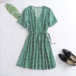 Aachoae-Casual-V-Neck-Floral-Print-Dress-Women-Summer-2020-Short-Sleeve-Mini-Dress-With-Belt-Beach-Dress-Sundress-Robe-Femme