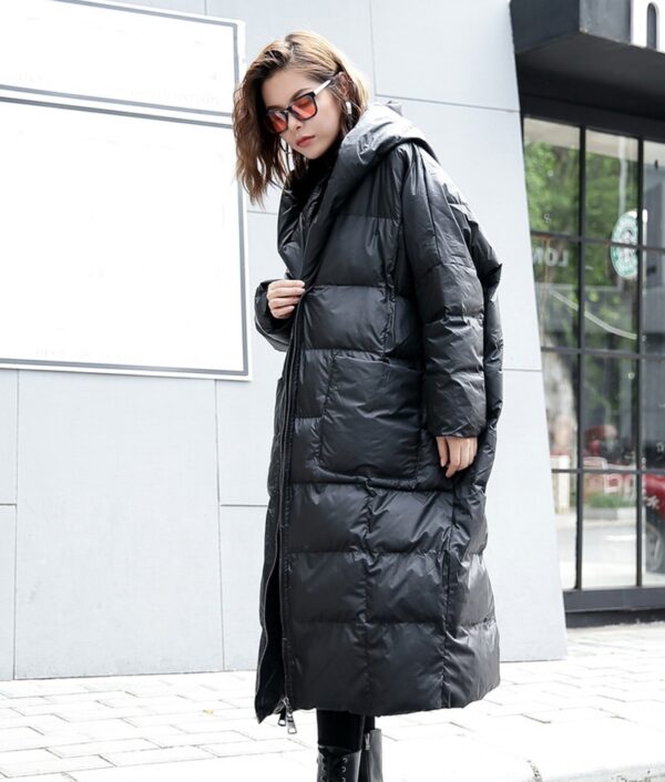 [EAM] 2020 New Winter Hooded Long Sleeve Solid Color Black Cotton-padded Warm Loose Big Size Jacket Women parkas Fashion JD12101