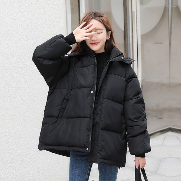 Fashion Short Winter Jacket Women Casual Warm Solid Hooded Parka Coat Office Lady 2020 New