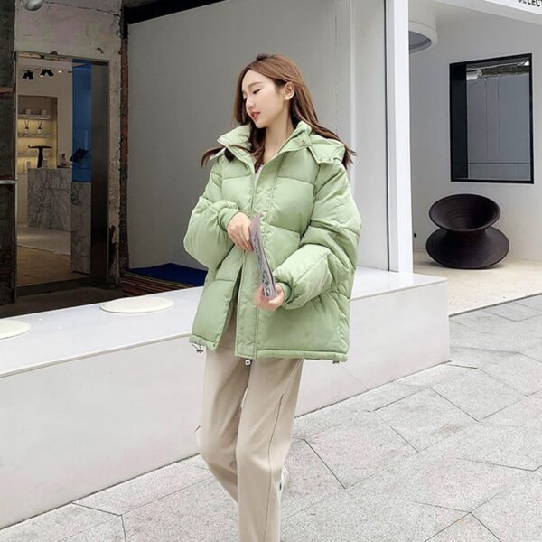 Fashion Short Winter Jacket Women Casual Warm Solid Hooded Parka Coat Office Lady 2020 New