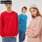 Metersbonwe Autumn And Winter new comfort Sweatshirt men Thick Knit pullover Solid color couple Hoodies