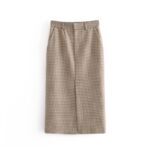 Aachoae-Vintage-High-Waist-Women-Plaid-Pencil-Skirt-Spring-Split-Midi-long-Skirts-Casual-Pockets-Zipper-Female-Office-Skirt