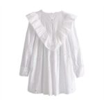 Aachoae-Embroidery-White-Dress-Ruffles-O-Neck-Chic-Mini-Dress-Women-Summer-Long-Sleeve-Hollow-Out-Loose-Cotton-Dress-Vestido