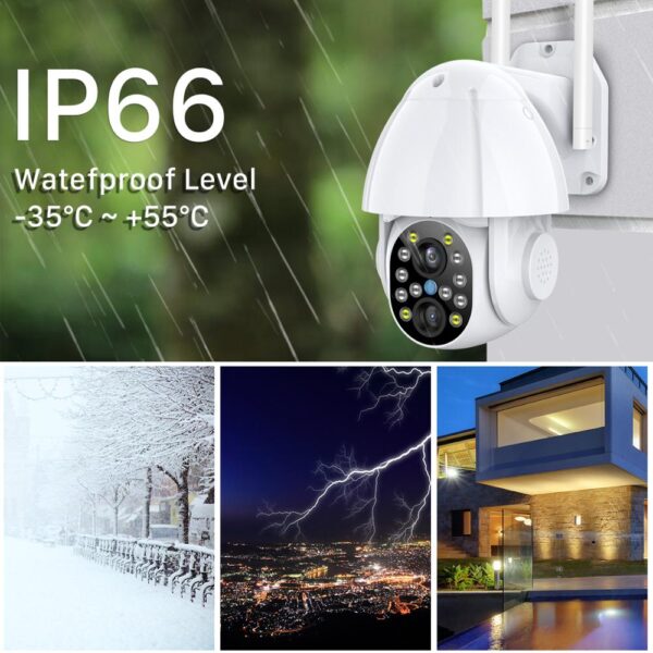 HD 1080P Dual-Lens PTZ Wifi Camera Outdoor Auto Tracking Cloud CCTV Home Security IP Camera 2MP 4X Zoom Audio Speed Dome Camera