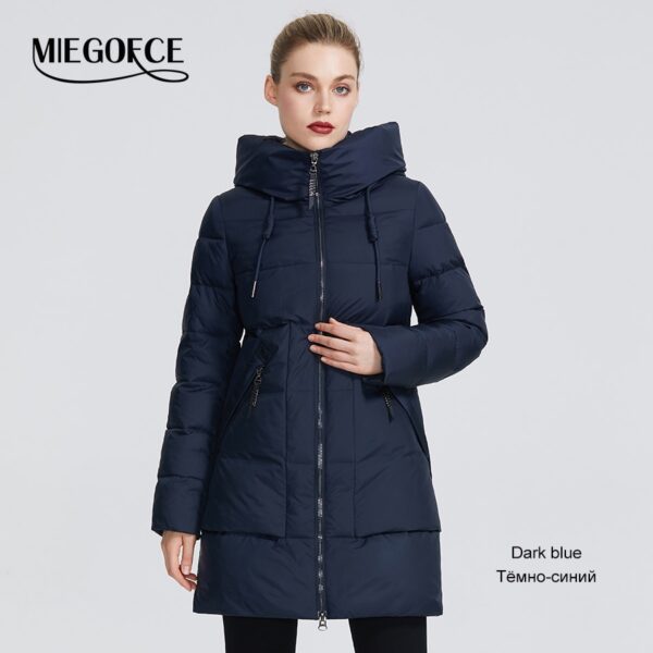 MIEGOFCE 2020 Winter Women Collection Women's Warm Jacket Made With Real Bio Winter Jackets Windproof Stand-Up Collar With Hood