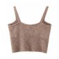 Aachoae 2020 Spring Fashion Knitted Sweater Vest Women Sexy Sleeveless Sweater Tunic Chic Spaghetti Strap Casual Solid Crop Top