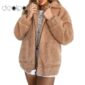 2020 Winter Teddy Coat Women Faux Fur Coat Teddy Bear Jacket Thick Warm Fake Fleece Jacket Fluffy Jackets Plus Size 3XL Overcoat